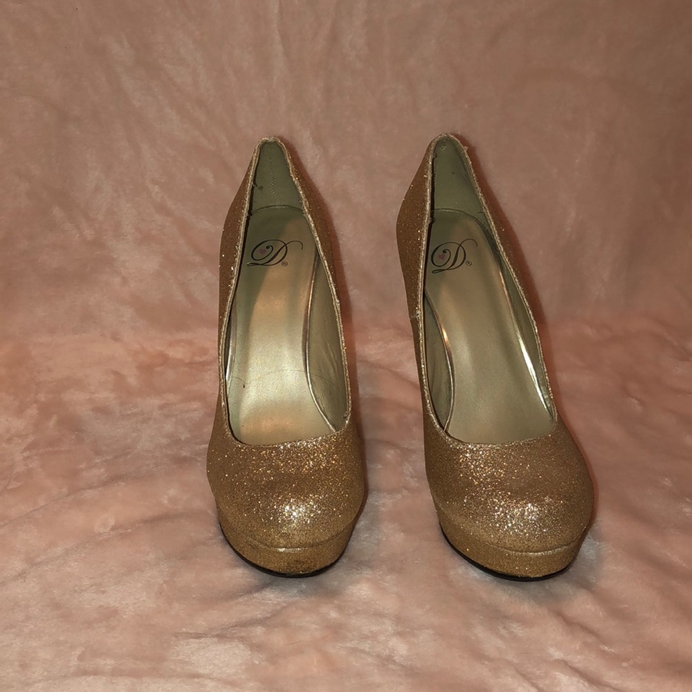 Gold Sparkly Heels